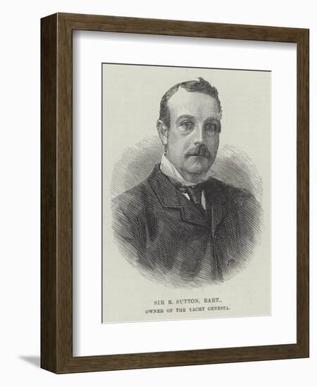 Sir R Sutton, Baronet, Owner of the Yacht Genesta-null-Framed Giclee Print