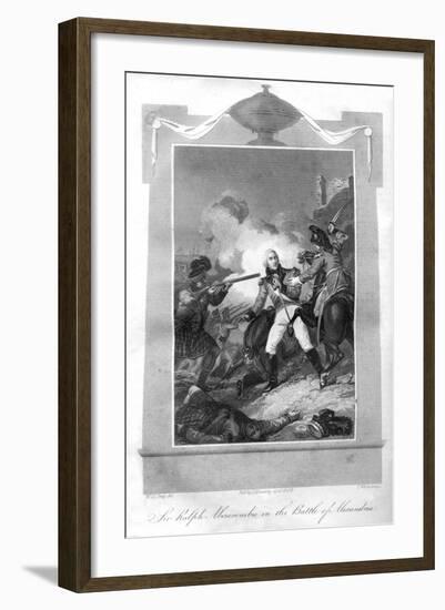 Sir Ralph Abercrombie (1734-180) in the Battle of Alexandria, 1816-T Wallis-Framed Giclee Print