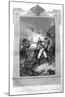 Sir Ralph Abercrombie (1734-180) in the Battle of Alexandria, 1816-T Wallis-Mounted Giclee Print