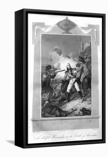 Sir Ralph Abercrombie (1734-180) in the Battle of Alexandria, 1816-T Wallis-Framed Stretched Canvas