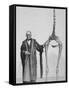 Sir Richard Owen Poses Beside the Skeleton of a Moa-null-Framed Stretched Canvas