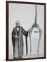 Sir Richard Owen Poses Beside the Skeleton of a Moa-null-Framed Photographic Print