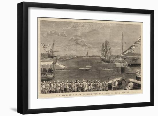 Sir Richard Temple Opening the New Prince's Dock, Bombay-null-Framed Giclee Print