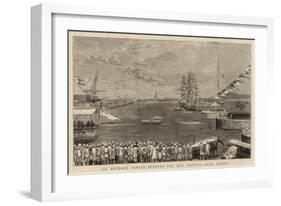 Sir Richard Temple Opening the New Prince's Dock, Bombay-null-Framed Giclee Print