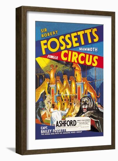 Sir Robert Fossett's Mammoth Jungle Circus-null-Framed Art Print