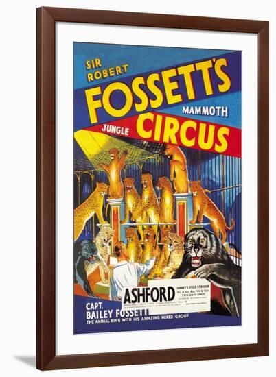 Sir Robert Fossett's Mammoth Jungle Circus-null-Framed Art Print