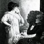 Ellen Terry Visiting Sarah Bernhardt in Her Dressing Room at the Royal English Opera House, C.1881-Sir Robert Ponsonby Staples-Giclee Print