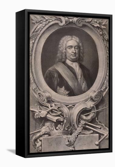 Sir Robert Walpole, English statesman and Prime Minister, c1746 (1894)-Jacobus Houbraken-Framed Stretched Canvas