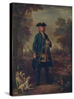 'Sir Robert Walpole wth Hounds', c18th century-John Wooton-Stretched Canvas