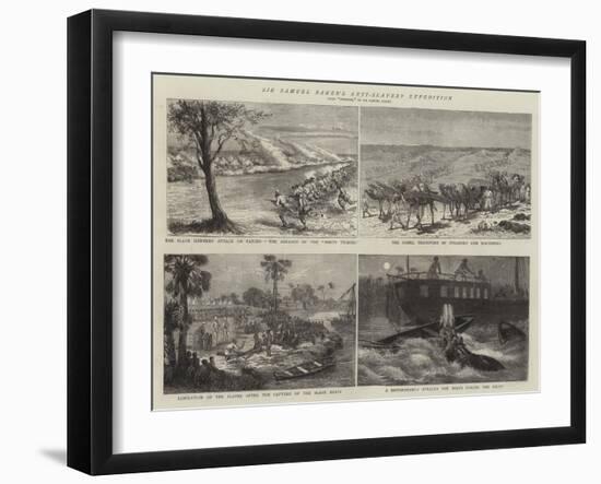 Sir Samuel Baker's Anti-Slavery Expedition-Godefroy Durand-Framed Giclee Print