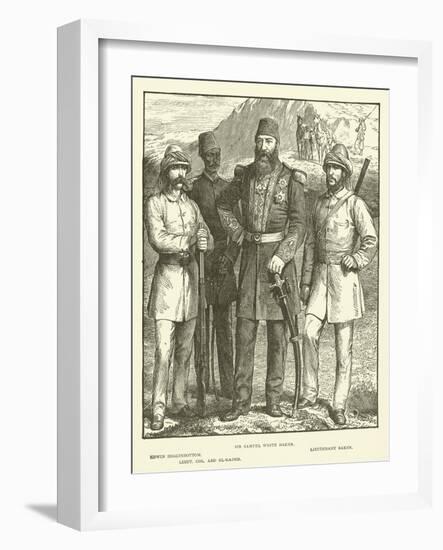 Sir Samuel White Baker, Edwin Higginbottom, Lieutenant Baker, Lieut Col Abd El-Kader-null-Framed Giclee Print