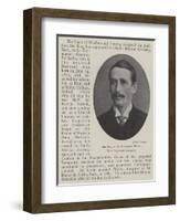 Sir Savile B Crossley, Baronet, New Paymaster-General-null-Framed Giclee Print