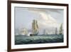 Sir Sidney Smith's (1764-1840) Squadron Engaging a French Flotilla, 26th May, 1804-Thomas Whitcombe-Framed Giclee Print