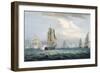 Sir Sidney Smith's (1764-1840) Squadron Engaging a French Flotilla, 26th May, 1804-Thomas Whitcombe-Framed Giclee Print