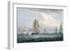 Sir Sidney Smith's (1764-1840) Squadron Engaging a French Flotilla, 26th May, 1804-Thomas Whitcombe-Framed Giclee Print