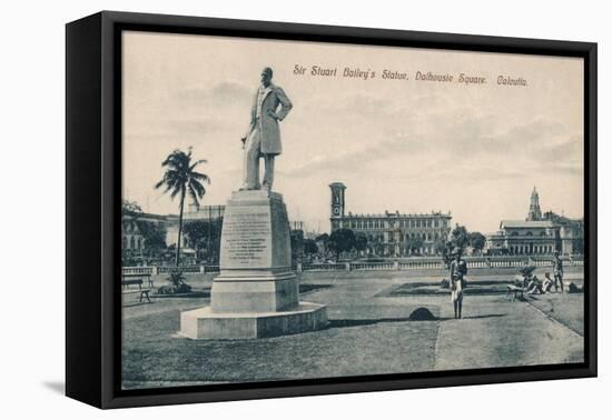 Sir Stuart (Steuar) Bailey's Statue, Dalhousie Square, Calcutta, C1910-null-Framed Stretched Canvas
