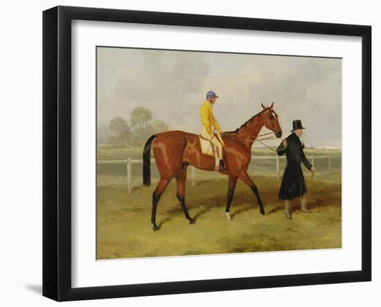 Sir Tatton Sykes (1772-1863) Leading in the Horse 'sir Tatton Sykes', with William Scott Up, 1846-Harry Hall-Framed Giclee Print