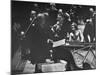 Sir Thomas Beecham Conducting Orchestra as Lady Beecham Plays Piano-Michael Rougier-Mounted Premium Photographic Print