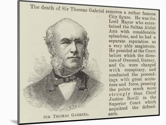 Sir Thomas Gabriel-null-Mounted Giclee Print