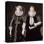 Sir Thomas Mansel (1556-1631) and Jane (Pole) Lady Mansel (Oil on Canvas)-English School-Stretched Canvas