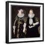 Sir Thomas Mansel (1556-1631) and Jane (Pole) Lady Mansel (Oil on Canvas)-English School-Framed Giclee Print