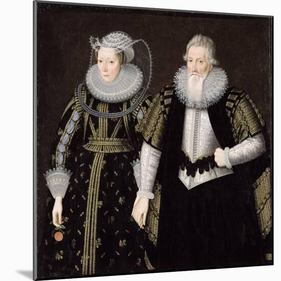 Sir Thomas Mansel (1556-1631) and Jane (Pole) Lady Mansel (Oil on Canvas)-English School-Mounted Giclee Print