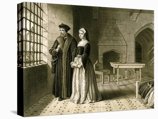 Sir Thomas More (1478-153) and His Daughter, Margaret, 19th Century-R Anderson-Stretched Canvas