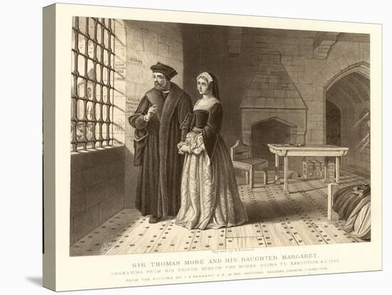 Sir Thomas More and His Daughter Margaret-null-Stretched Canvas