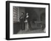 Sir Thomas More English Statesman and Author in Prison, Visited by His Daughter Margaret-null-Framed Art Print
