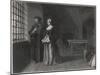 Sir Thomas More English Statesman and Author in Prison, Visited by His Daughter Margaret-null-Mounted Art Print