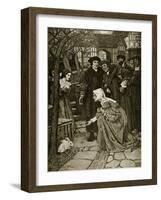 Sir Thomas More in His Garden, Illustration from 'Hutchinson's Story of the British Nation', C.1923-Arthur A. Dixon-Framed Giclee Print