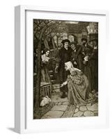 Sir Thomas More in His Garden, Illustration from 'Hutchinson's Story of the British Nation', C.1923-Arthur A. Dixon-Framed Giclee Print