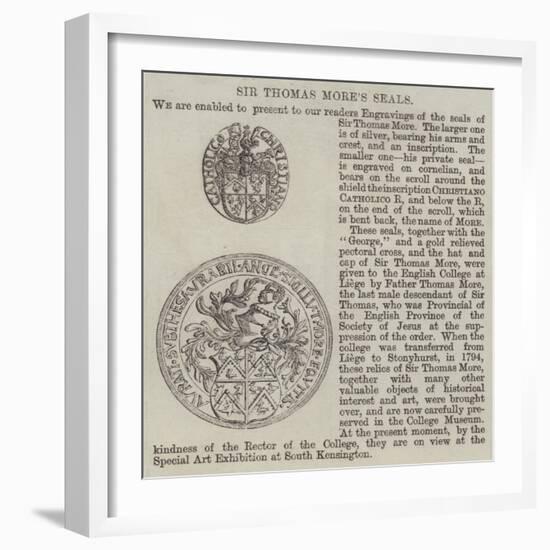 Sir Thomas More's Seals-null-Framed Giclee Print