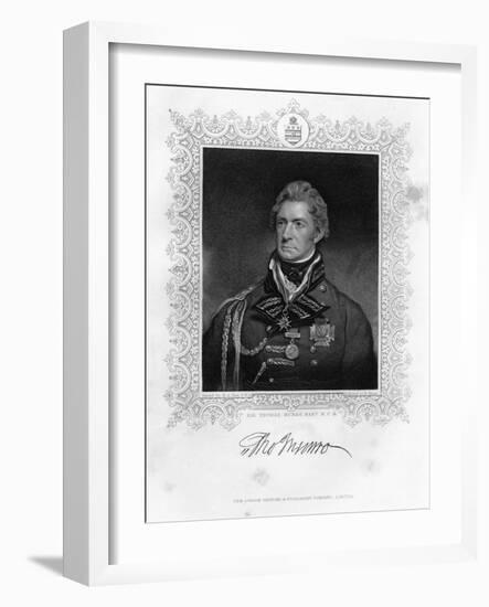 Sir Thomas Munro (1761-182), Scottish Soldier and Statesman, 19th Century-Henry Meyer-Framed Giclee Print