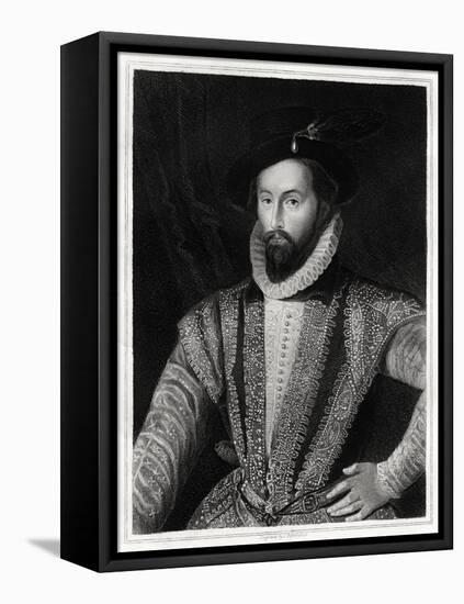 Sir Walter Raleigh, 1860-J Posselwhite-Framed Stretched Canvas