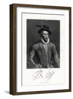 Sir Walter Raleigh, 19th Century-W Holl-Framed Giclee Print