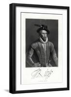 Sir Walter Raleigh, 19th Century-W Holl-Framed Giclee Print
