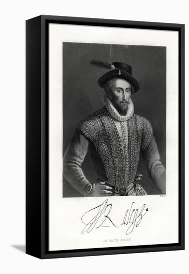Sir Walter Raleigh, 19th Century-W Holl-Framed Stretched Canvas
