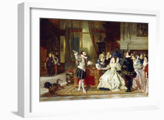 Sir Walter Raleigh and Queen Elizabeth, 1875-Charles Edouard Boutibonne-Framed Giclee Print