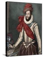 Sir Walter Raleigh (C. 1554-1618).-Tarker-Stretched Canvas