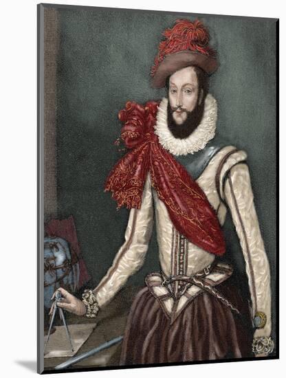 Sir Walter Raleigh (C. 1554-1618).-Tarker-Mounted Giclee Print