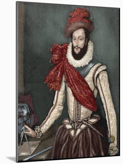 Sir Walter Raleigh (C. 1554-1618).-Tarker-Mounted Giclee Print