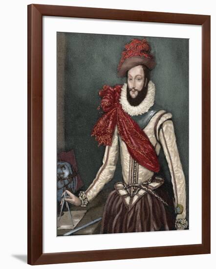 Sir Walter Raleigh (C. 1554-1618).-Tarker-Framed Giclee Print