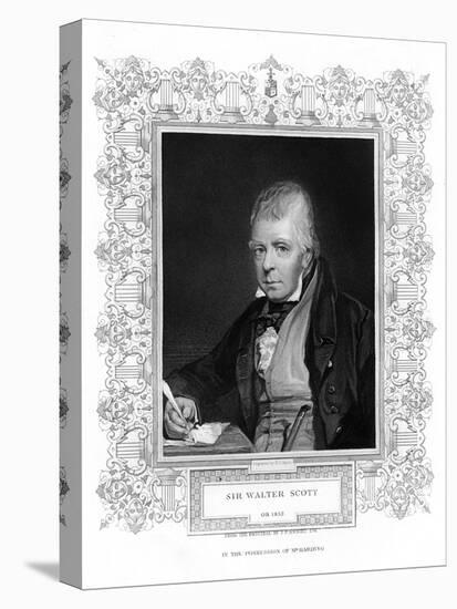 Sir Walter Scott, 1st Baronet, Prolific Scottish Historical Novelist and Poet, 19th Century-Henry Thomas Ryall-Stretched Canvas