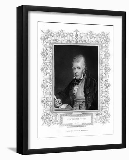 Sir Walter Scott, 1st Baronet, Prolific Scottish Historical Novelist and Poet, 19th Century-Henry Thomas Ryall-Framed Giclee Print