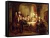 Sir Walter Scott and His Literary Friends at Abbotsford-Thomas Faed-Framed Stretched Canvas