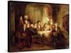 Sir Walter Scott and His Literary Friends at Abbotsford-Thomas Faed-Stretched Canvas
