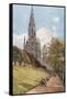 Sir Walter Scott's Monument from the East Princes Street Gardens-John Fulleylove-Framed Stretched Canvas