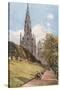 Sir Walter Scott's Monument from the East Princes Street Gardens-John Fulleylove-Stretched Canvas