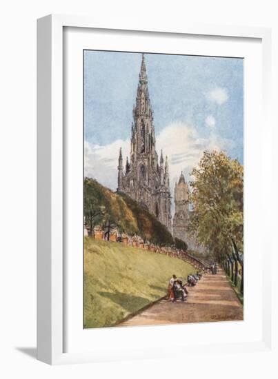 Sir Walter Scott's Monument from the East Princes Street Gardens-John Fulleylove-Framed Giclee Print